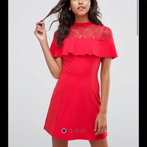 ASOS Red Lace Dress